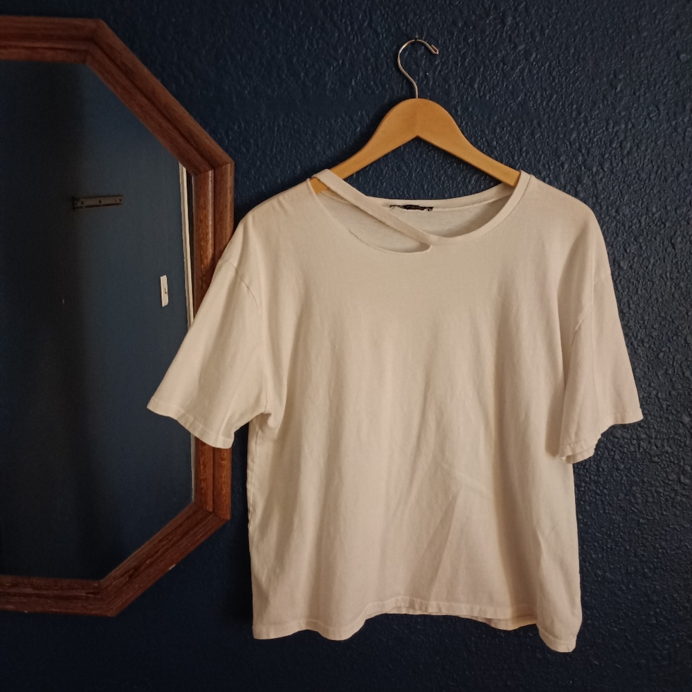 Boyfriend Tee Ripped Punk-T Zara